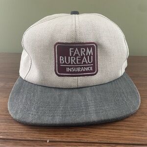 Vintage Farm Bureau Flat Bill Hat